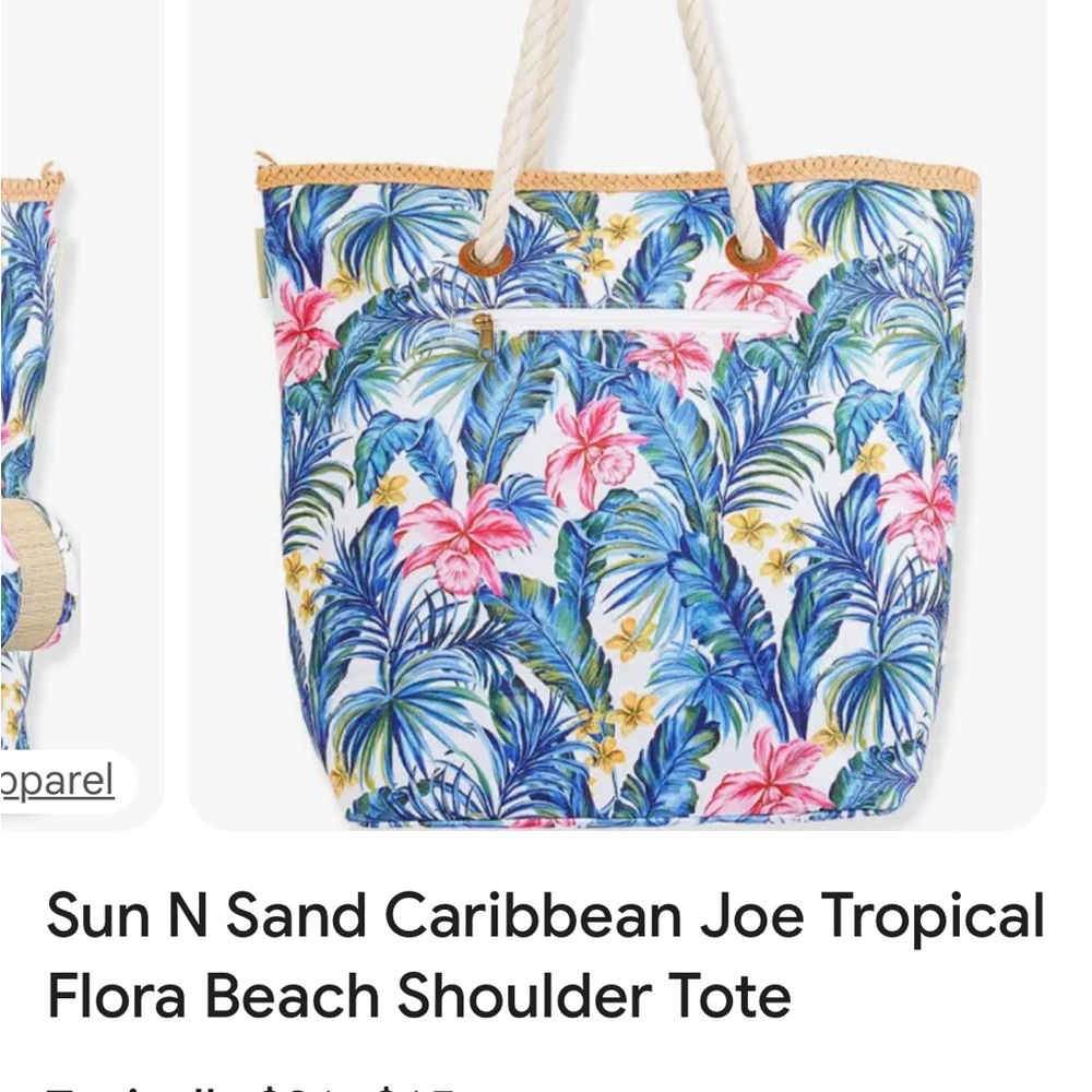 Caribbean Joe Beach Bag with attached beach mat